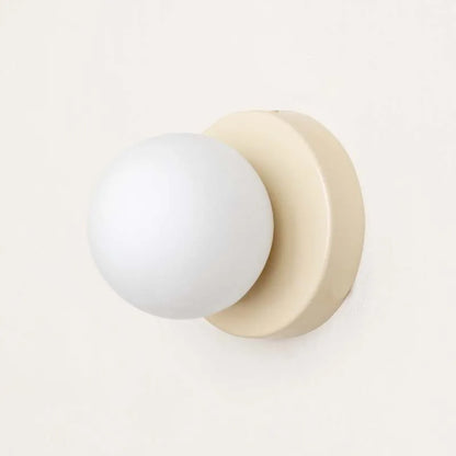 glass outdoor wall sconce, close-up of shade and hardware detail