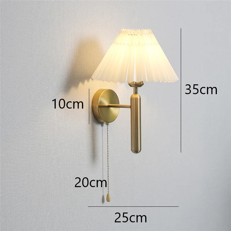 Nordic Metal Pleated Wall Sconce