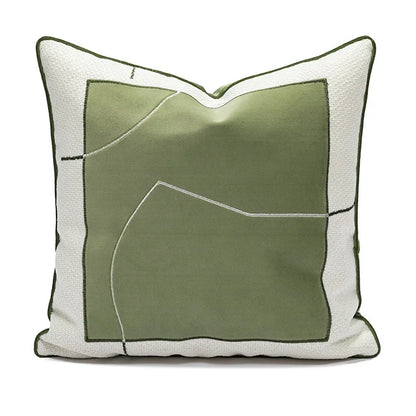 Nordic Green Luxury Pillow Cover