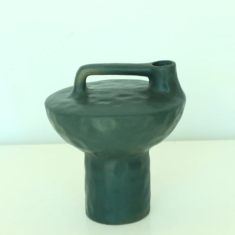 Retro Wabi Sabi Coarse Ceramic Vase Zen Décor | Aurelia