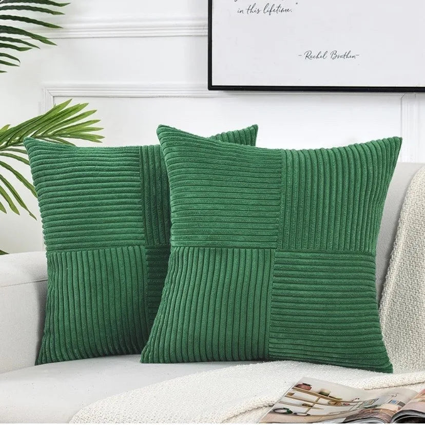 Boho Patchwork Corduroy Pillow Cover