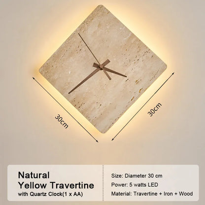 LED Travertine Stone Wall Sconce