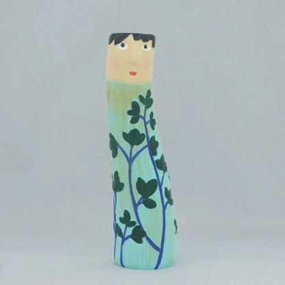 Bohemian face vase handmade resin dried flowers home décor