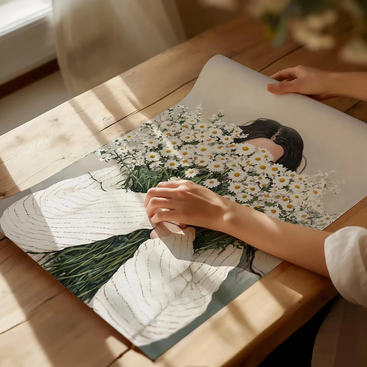 Japandi Abstract Female Portrait Canvas Wall Art