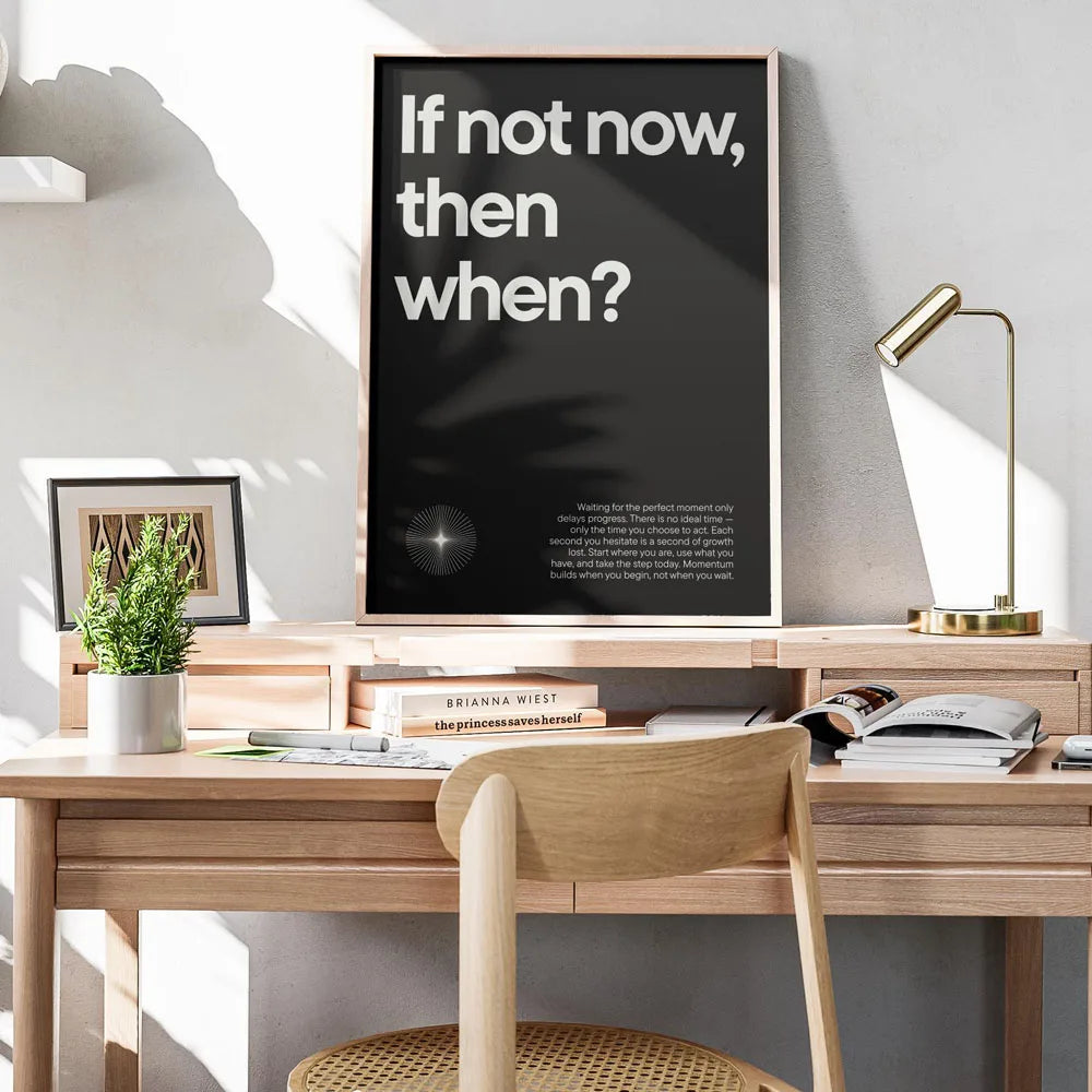 Minimalist Motivational Discipline Quote Canvas Wall Art