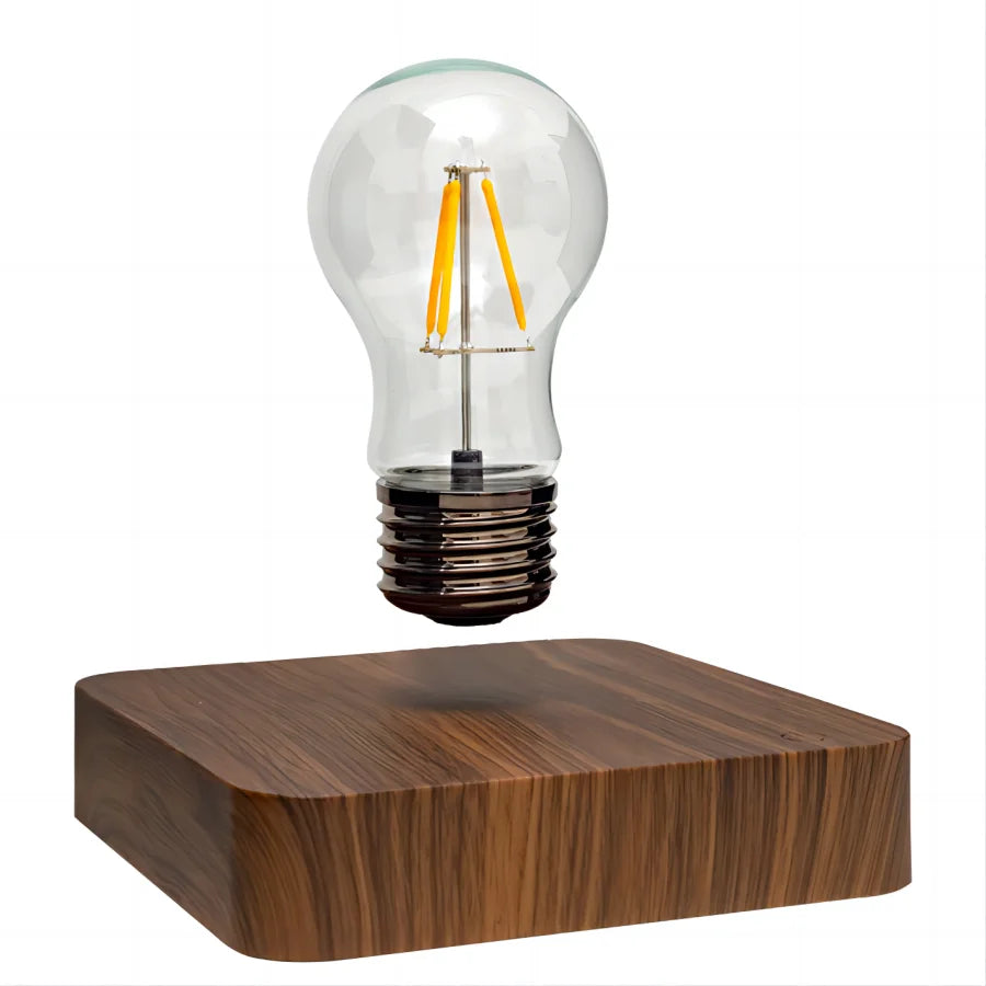 Magnetic levitation table lamp US plug variant on office desk setting