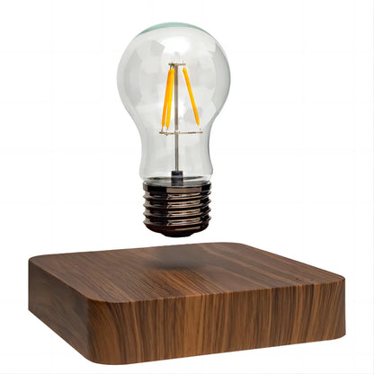 Magnetic levitation table lamp US plug variant on office desk setting