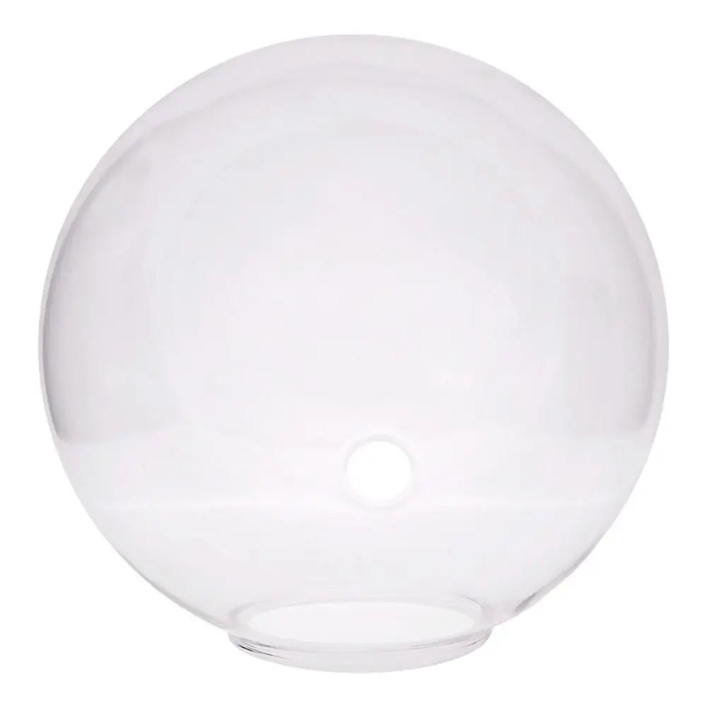 Spherical glass hanging planter with fresh plant on Scandi wall display