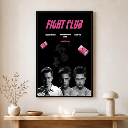 Fight Club Movie Retro Art Canvas Wall Art Poster