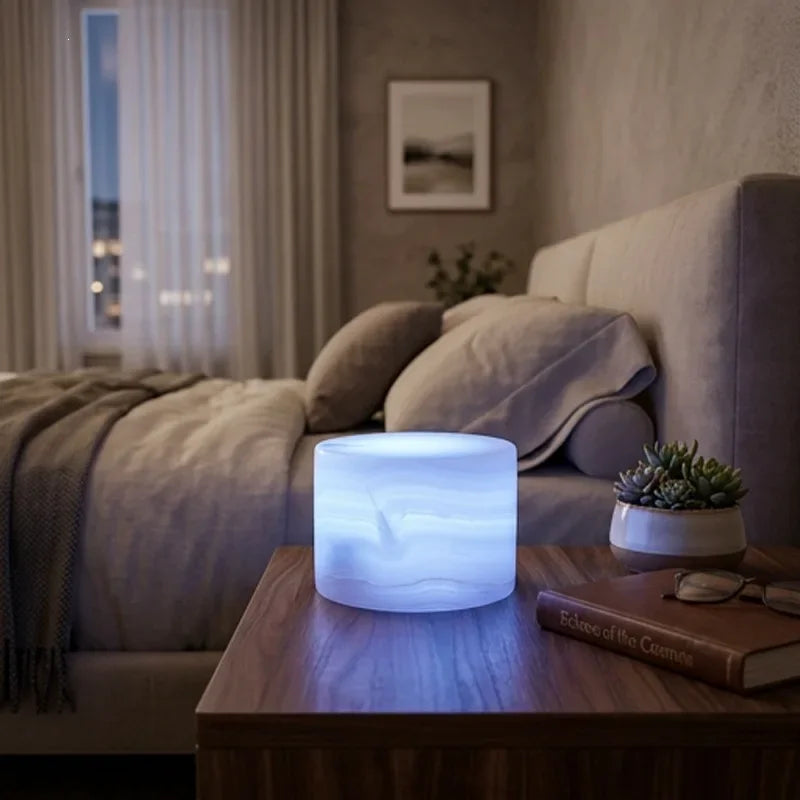 Marble touch lamp 3-colour warm light mode in living room setting