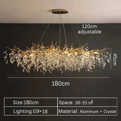 Cut crystal chandelier detail showing the metal shade and settings