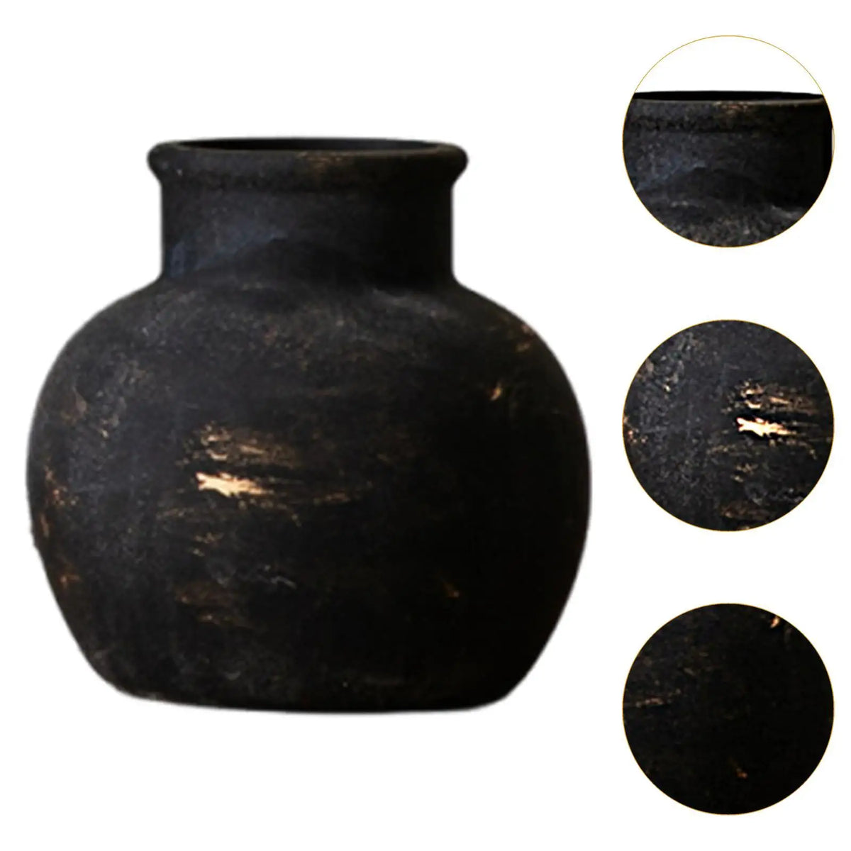 Rustic Wabi Sabi ceramic vase farmhouse fireplace living room