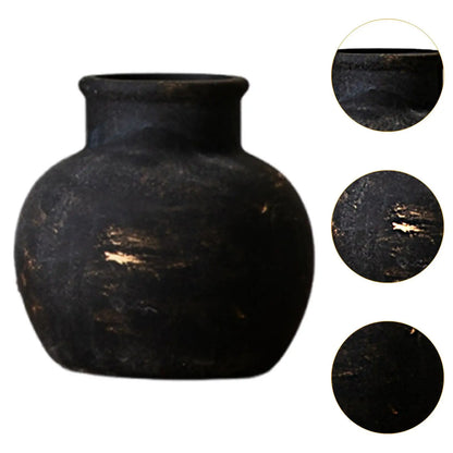 Rustic Wabi Sabi ceramic vase farmhouse fireplace living room