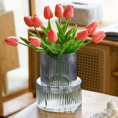 Nordic retro textured glass vase hydroponic flower arrangement