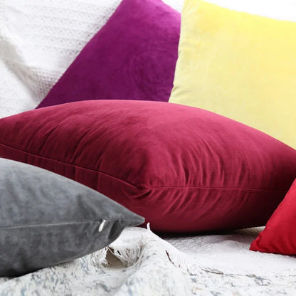 Nordic Velvet Throw Pillow Cover — styling detail