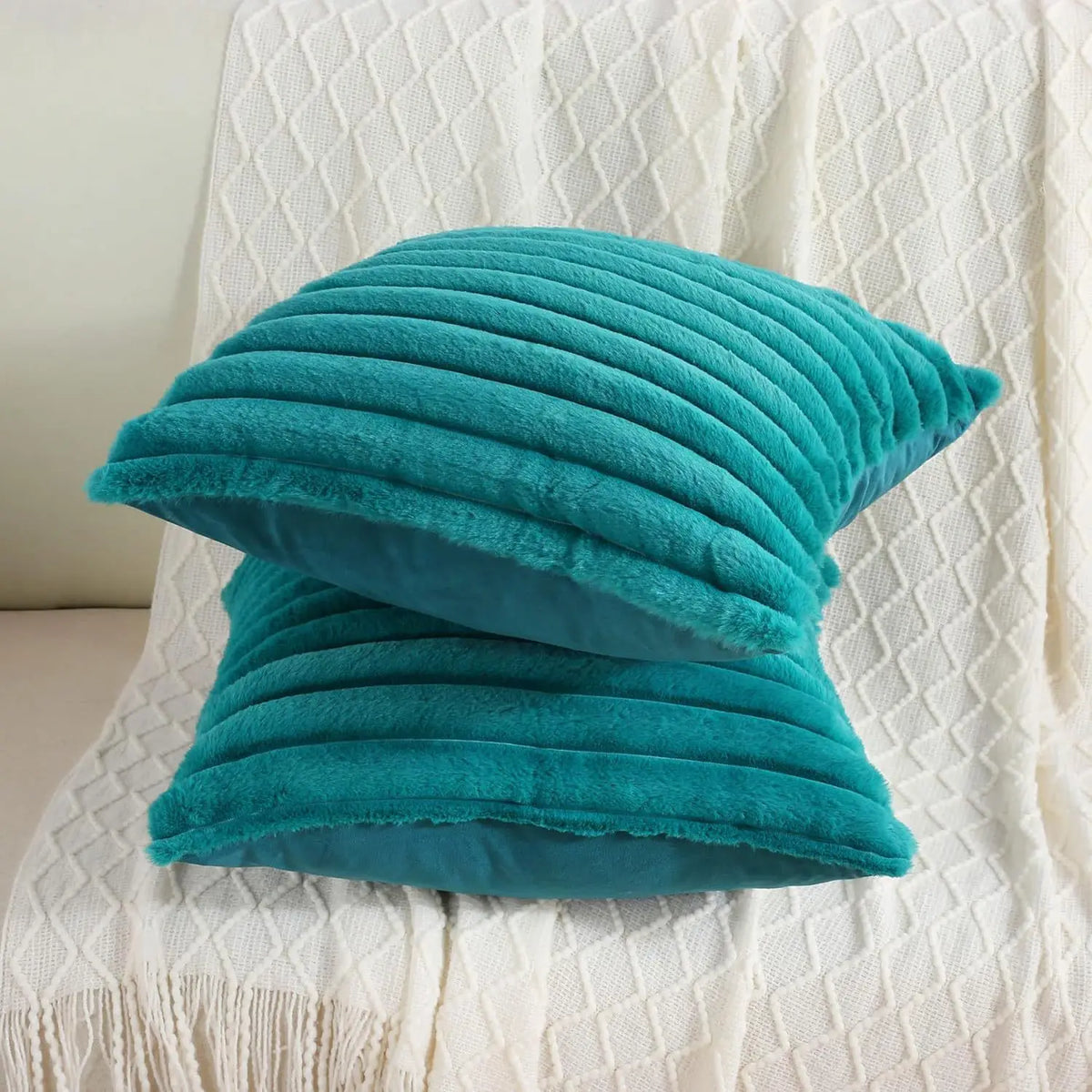 Woven Stripe Throw Pillow Cover