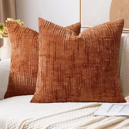 Bamboo Texture Chenille Pillow Cover