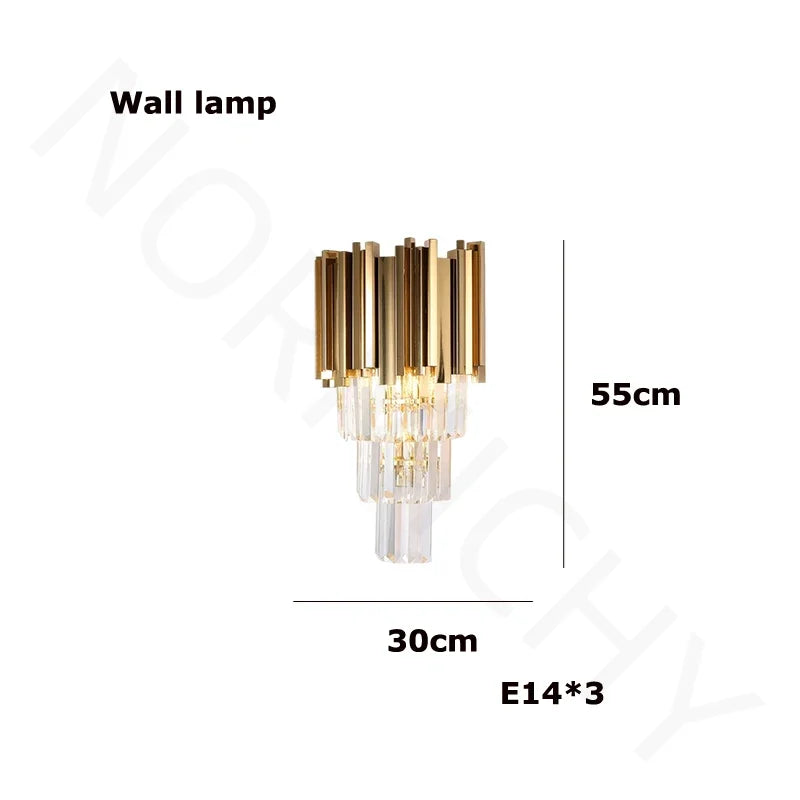 K9 crystal chandelier at 39.4 in diameter with three color light
