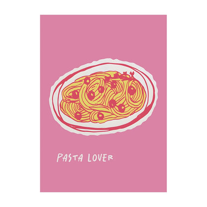 Trendy Kitchen Pizza Sushi Minimalist Canvas Wall Art