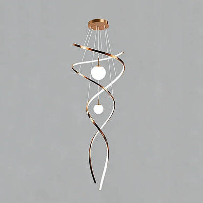 Style C crystal chandelier in rose gold with warm white LED light