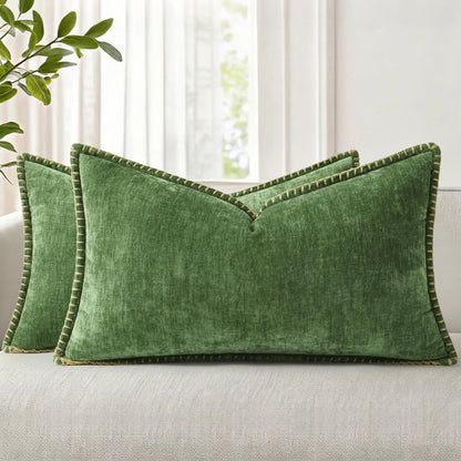 Soft Chenille Lumbar Pillow Cover