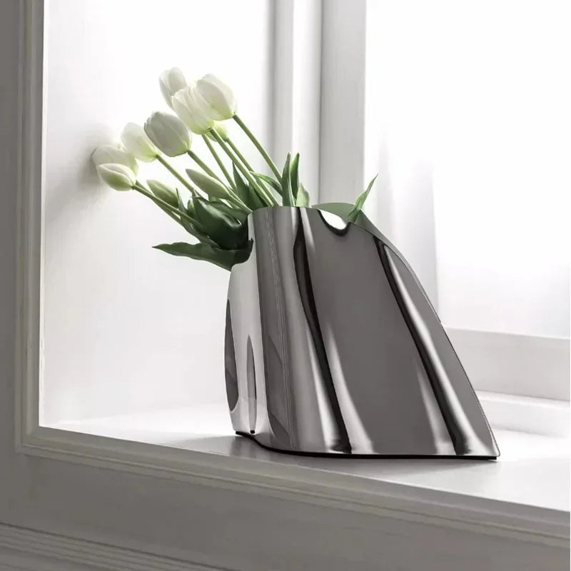 Luxury stainless steel ice bucket vase bar party restaurant