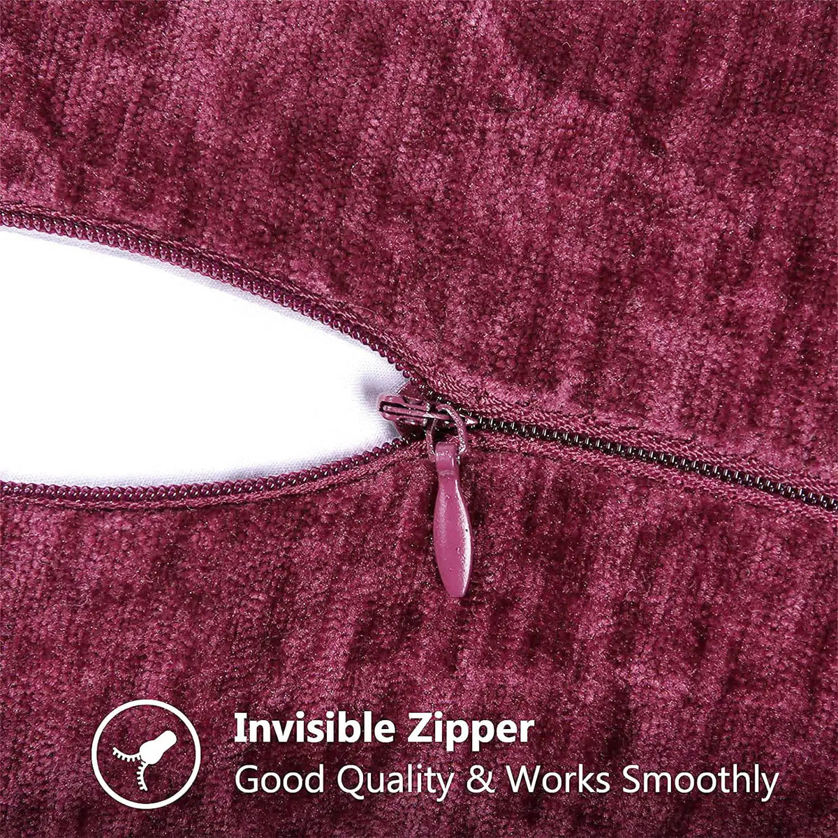 Farmhouse Chenille Throw Pillow Cover — detail