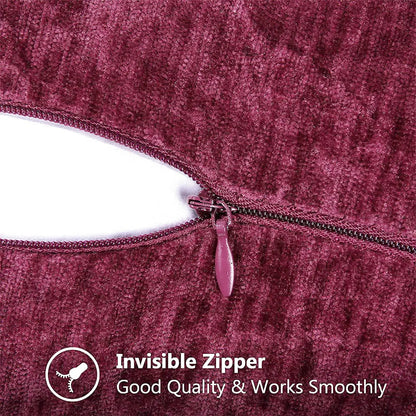 Farmhouse Chenille Throw Pillow Cover — detail