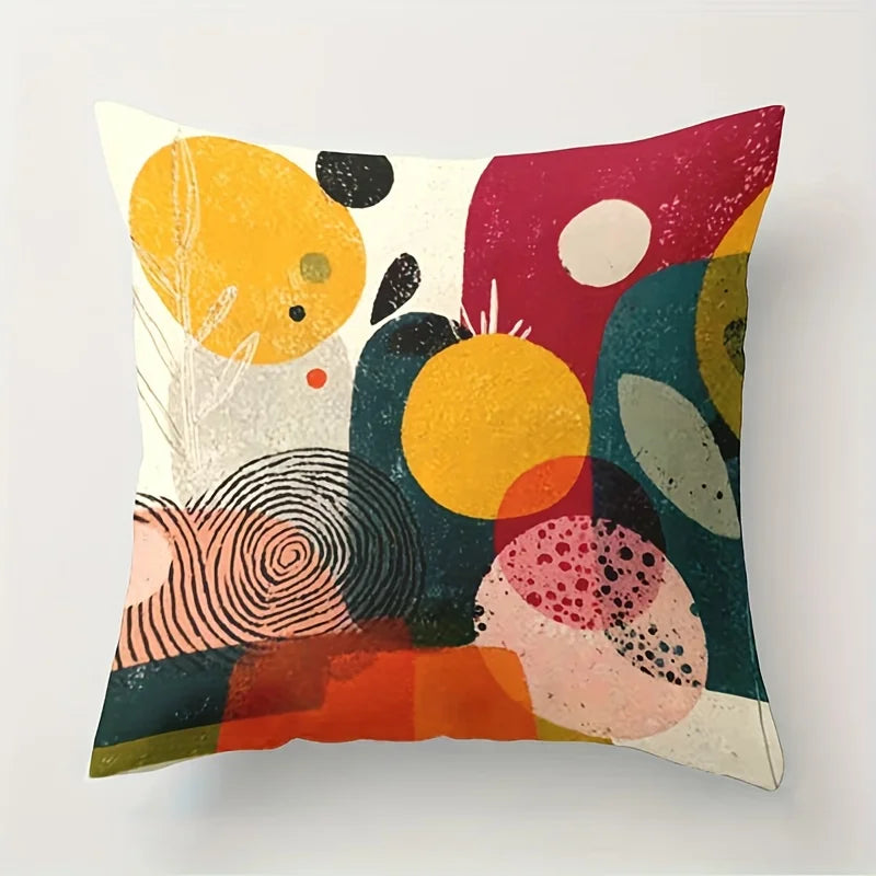 Modern Geometric Throw Pillow Cover — styling detail
