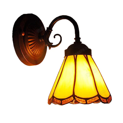 European Tiffany Mirror Glass Wall Sconce