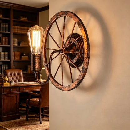 wall sconce, side profile showing mounting depth