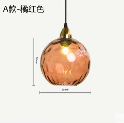 Colored Glass Ball Pendant