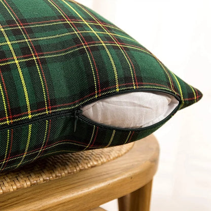 Christmas Plaid Throw Pillow Cover — alternate view