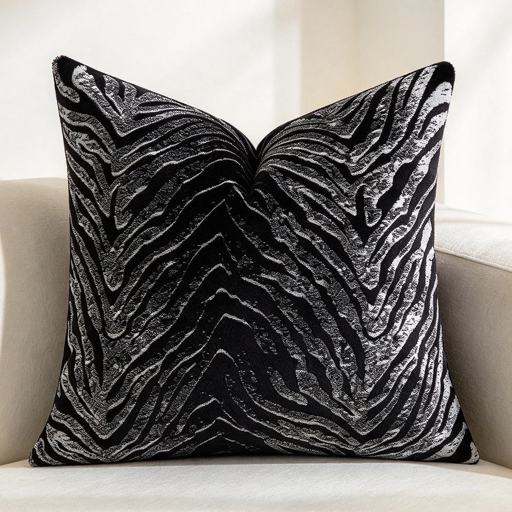 Abstract Brushstroke Throw Pillow Cover — styling detail