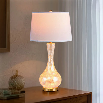 Opal glass luxury table lamp 28 inch US plug hotel room warm glow