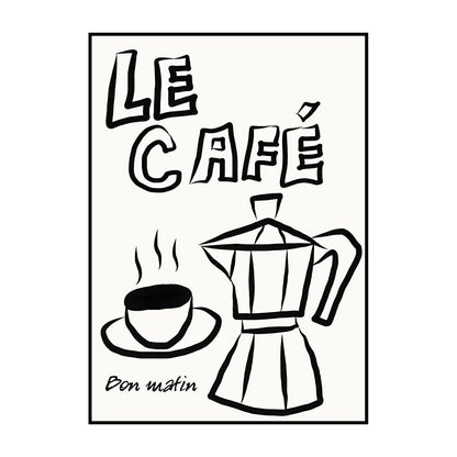 Retro Coffee Menu Kitchen Canvas Wall Art Print