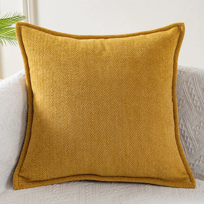 Solid Fabric Throw Pillow Cover