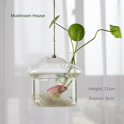 Hanging glass terrarium vase hydroponic plant gift decoration