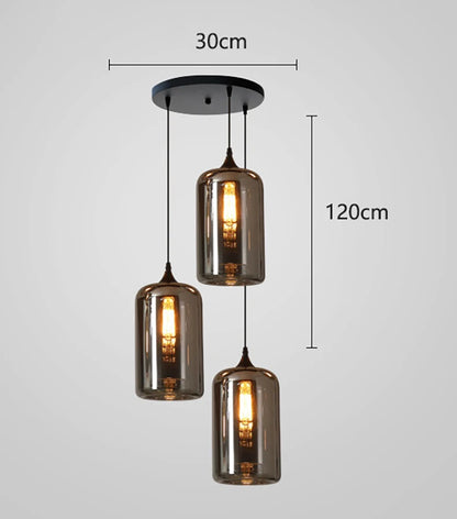 Glass Ring Multi Head Chandelier