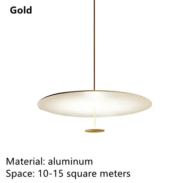 Gold Black Disc Pendant Light