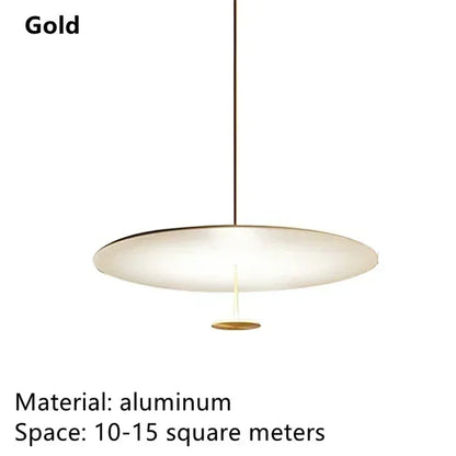Gold Black Disc Pendant Light