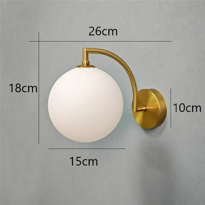 Modern G9 Glass Ball Wall Sconce