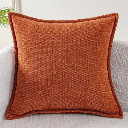 Solid Fabric Throw Pillow Cover — styling detail