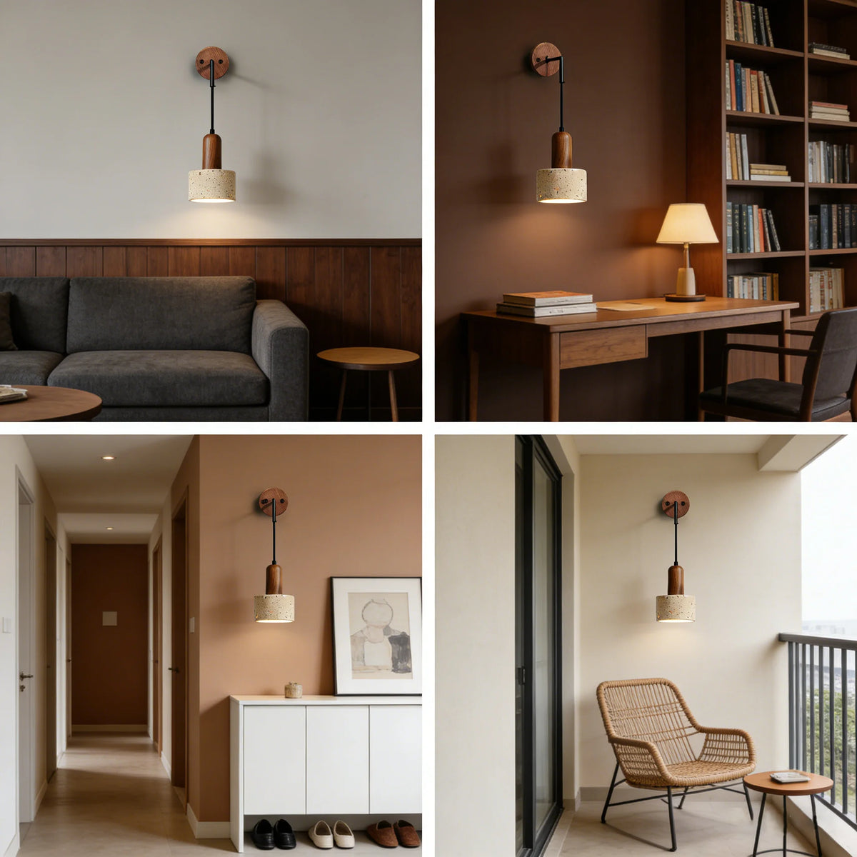 Wabi-Sabi Travertine Stone Wall Sconce