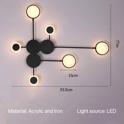 Modern LED Clock Wall Sconce