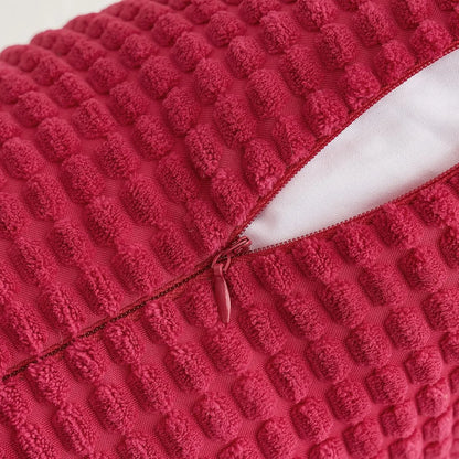Christmas Red Corduroy Pillow Cover — styling detail