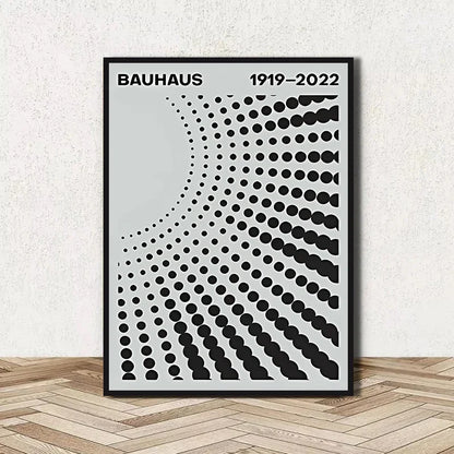 Abstract Bauhaus Geometric Line Art Canvas Wall Art