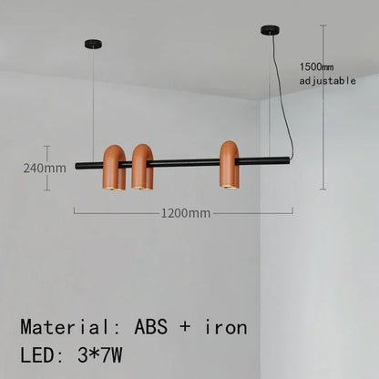 Slim bent iron chandelier arms in grey with hidden LED sockets