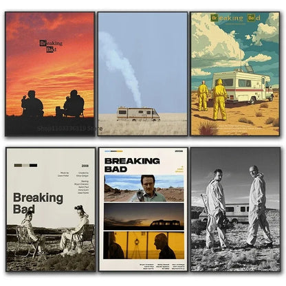 Breaking Bad Retro Midcentury Canvas Wall Art Poster