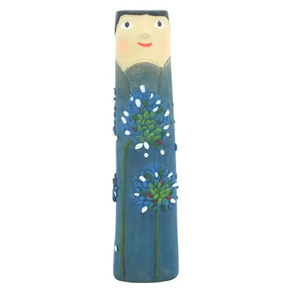 Bohemian face vase handmade resin dried flowers home décor